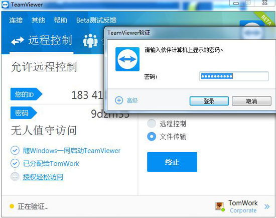 输入设备ID和密码 TeamViewer输入设备ID和密码